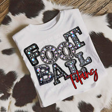 Load image into Gallery viewer, Football Leather Rhinestone Colored Mascots DROPDOWN TRANSFER CAP