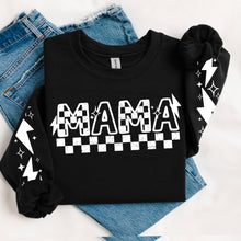 Load image into Gallery viewer, Mama Checkered Lightning Bolt With SLEEVE OPTION TRANSFER NOV CSC