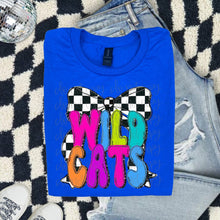 Load image into Gallery viewer, Bright Checker Bow Mascots DROPDOWN TRANSFER ARA JUNE 25