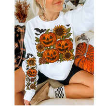 Load image into Gallery viewer, Pumpkin Sunflower Trio With SLEEVE OPTION DROPDOWN TRANSFER MOON JULY 25