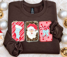 Load image into Gallery viewer, Christmas Stocking Leopard Santa Trio Blocks DROPDOWN TRANSFER TCC OCT 26