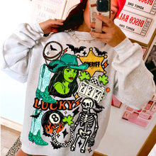 Load image into Gallery viewer, Lucky Zombie Cowgirl Collage TRANSFER MOON JULY 25