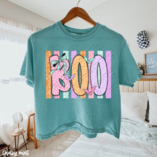 Load image into Gallery viewer, Boo Pastel Bats Alpha Black Lace And Bow Stripes Option DROPDOWN TRANSFER CARTER JULY 26