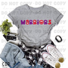 Load image into Gallery viewer, Warriors Red Purple Flowers Happy TRANSFER COR