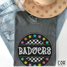 Load image into Gallery viewer, Colorful Checkered Stars Mascot DROPDOWN TRANSFER COR