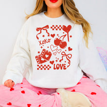 Load image into Gallery viewer, Love XOXO Cherries Checker Collage Color DROPDOWN TRANSFER CSC NOV 25