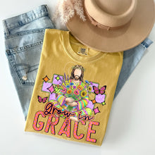 Load image into Gallery viewer, Grow In Grace Neon Jesus With Flowers And Butterflies TRANSFER CST APR 26