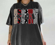 Load image into Gallery viewer, Spooky Leopard Cherry Skull Checker TRANSFER
