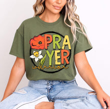 Load image into Gallery viewer, Prayer Warrior Orange Flower Circle TRANSFER CST MAR