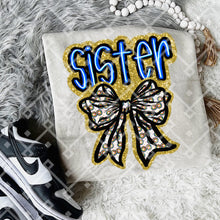 Load image into Gallery viewer, Neon Blue With Neurodivergent Bow DROPDOWN TRANSFER CCD MAR