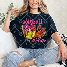 Load image into Gallery viewer, Softball Mama Faux Sequins TRANSFER CCD MAR