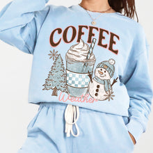 Load image into Gallery viewer, Coffee Weather Blue SLEEVE OPTION DROPDOWN TRANSFER VIRGO NOV 25