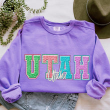 Load image into Gallery viewer, Faux Chenille Pastel States (All 50 states available) DTF TRANSFER