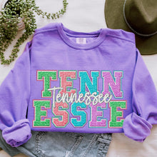 Load image into Gallery viewer, Faux Chenille Pastel States (All 50 states available) DTF TRANSFER