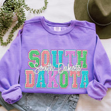 Load image into Gallery viewer, Faux Chenille Pastel States (All 50 states available) DTF TRANSFER