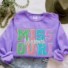 Load image into Gallery viewer, Faux Chenille Pastel States (All 50 states available) DTF TRANSFER