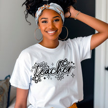 Load image into Gallery viewer, Teacher Checkered Flower Color Dropdown TRANSFER CSC APR 25