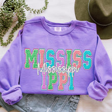 Load image into Gallery viewer, Faux Chenille Pastel States (All 50 states available) DTF TRANSFER