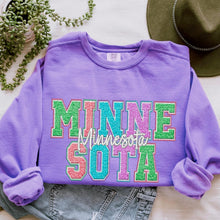 Load image into Gallery viewer, Faux Chenille Pastel States (All 50 states available) DTF TRANSFER
