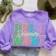 Load image into Gallery viewer, Faux Chenille Pastel States (All 50 states available) DTF TRANSFER