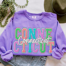 Load image into Gallery viewer, Faux Chenille Pastel States (All 50 states available) DTF TRANSFER