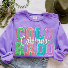 Load image into Gallery viewer, Faux Chenille Pastel States (All 50 states available) DTF TRANSFER