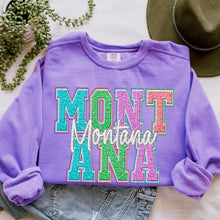 Load image into Gallery viewer, Faux Chenille Pastel States (All 50 states available) DTF TRANSFER