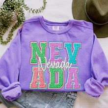 Load image into Gallery viewer, Faux Chenille Pastel States (All 50 states available) DTF TRANSFER