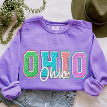 Load image into Gallery viewer, Faux Chenille Pastel States (All 50 states available) DTF TRANSFER