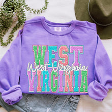 Load image into Gallery viewer, Faux Chenille Pastel States (All 50 states available) DTF TRANSFER