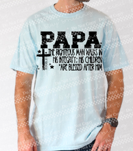 Load image into Gallery viewer, The Righteous Man Walks In His Integrity DROPDOWN TRANSFER CML MAY