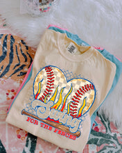 Load image into Gallery viewer, Swing For The Fences Flaming Checker Baseball Softball Heart Color Option DROPDOWN TRANSFER SCG FEB 26