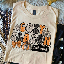 Load image into Gallery viewer, Cozy Season Fall Vibes Plaid With SLEEVE OPTION DROPDOWN TRANSFER CSC AUG 25