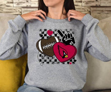 Load image into Gallery viewer, Football Mascot Hearts DROPDOWN TRANSFER DEC SCG