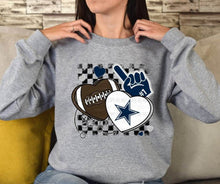 Load image into Gallery viewer, Football Mascot Hearts DROPDOWN TRANSFER DEC SCG