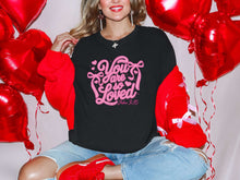 Load image into Gallery viewer, You Are So Loved Pink Script Bows TRANSFER