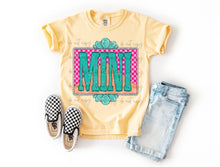 Load image into Gallery viewer, Mama + Mini Pink Checker Turquoise Dropdown TRANSFER DMD