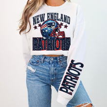 Load image into Gallery viewer, Faux Sequin Football Team DROPDOWN With SLEEVE OPTION DROPDOWN TRANSFER VIRGO JAN 26
