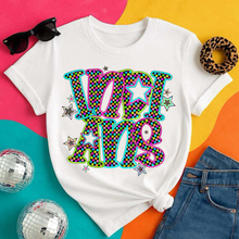 Load image into Gallery viewer, Neon Bright Checker Star Mascots Dropdown TRANSFER CSD MAY 25