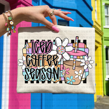 Load image into Gallery viewer, Pastel Checkered Ice Coffee Era/Season Option DROPDOWN TRANSFER REVEL MAR 26