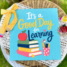 Load image into Gallery viewer, It's A Good Day For Learning Book Stack Polka Dot Pencil Cup TRANSFER UAC JUNE 26