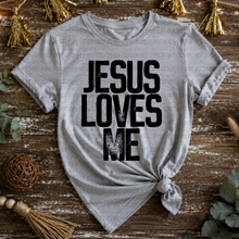 Load image into Gallery viewer, Jesus Loves Me Bold Distressed Color DROPDOWN TRANSFER REV MAY 26