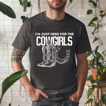 Load image into Gallery viewer, I'm Just Here For The Cowgirls/Cowboys Color DROPDOWN TRANSFER REVEL JUNE 26