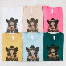 Load image into Gallery viewer, Rowdy Ain't For Taming Full Color & Black Cowgirl Dropdown TRANSFER KAYNDI SEPT 25