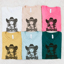 Load image into Gallery viewer, Rowdy Ain't For Taming Full Color & Black Cowgirl Dropdown TRANSFER KAYNDI SEPT 25