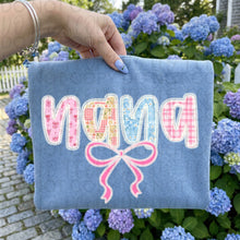 Load image into Gallery viewer, Lace Bow Patch Floral Gingham TITLE DROPDOWN TRANSFER UAC APR 26