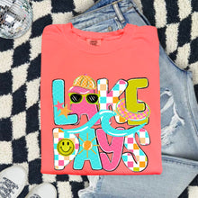 Load image into Gallery viewer, Lake Days Bright Checkered Letters With Happy Face Pool Float TRANSFER SDD APR 26
