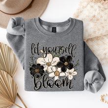 Load image into Gallery viewer, Let Yourself Bloom Black And White Flowers TRANSFER SDD DEC 25