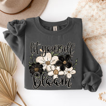 Load image into Gallery viewer, Let Yourself Bloom Black And White Flowers TRANSFER SDD DEC 25