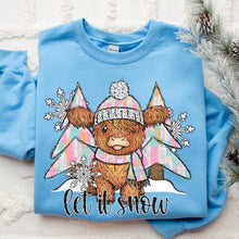 Load image into Gallery viewer, Let It Snow Highland Cow TRANSFER SDD